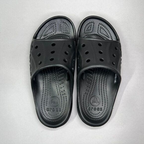 Crocs Women's Size 8 Baya Black Slide Sandals - Picture 6 of 10